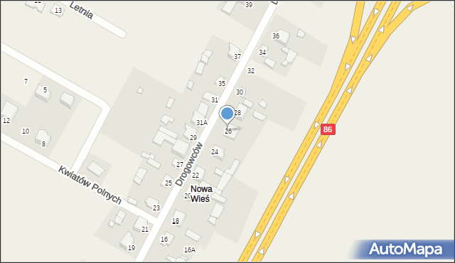 Wojkowice Kościelne, Drogowców, 26, mapa Wojkowice Kościelne