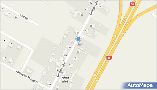 Wojkowice Kościelne, Drogowców, 30, mapa Wojkowice Kościelne
