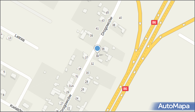 Wojkowice Kościelne, Drogowców, 34, mapa Wojkowice Kościelne