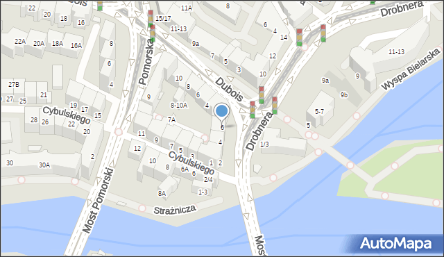 Wrocław, Drobnera Bolesława, 6, mapa Wrocławia