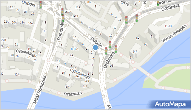 Wrocław, Drobnera Bolesława, 8, mapa Wrocławia