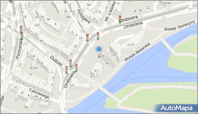 Wrocław, Drobnera Bolesława, 9a, mapa Wrocławia