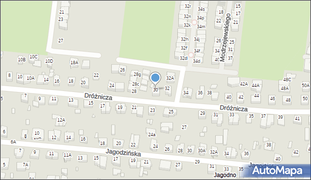 Wrocław, Dróżnicza, 30, mapa Wrocławia