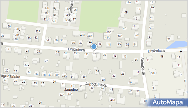 Wrocław, Dróżnicza, 37, mapa Wrocławia