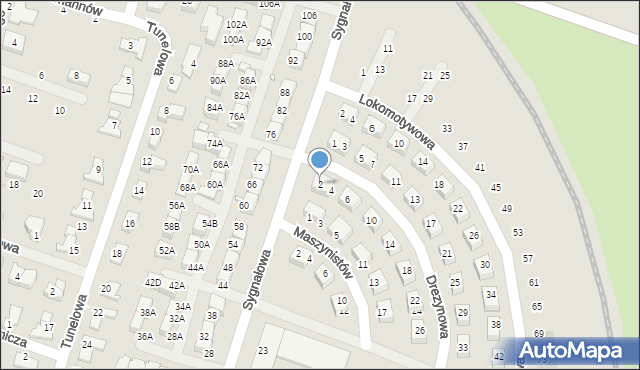 Wrocław, Drezynowa, 2, mapa Wrocławia