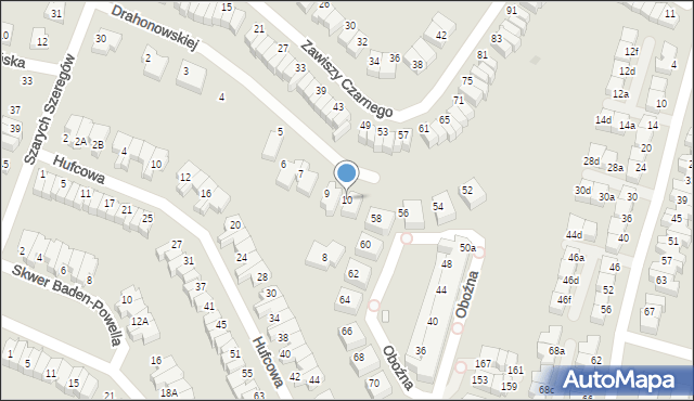 Wrocław, Drahonowskiej Olgi, 10, mapa Wrocławia
