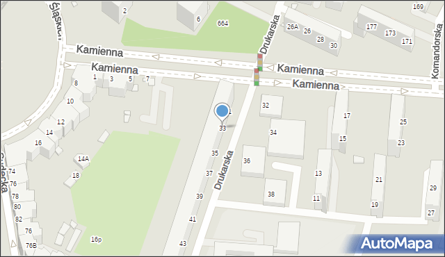 Wrocław, Drukarska, 33, mapa Wrocławia