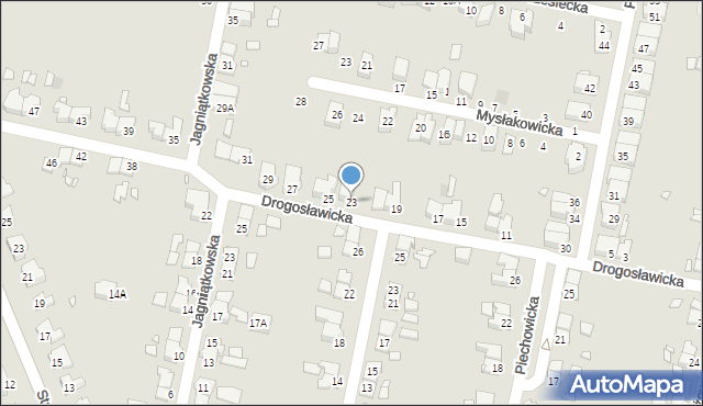 Wrocław, Drogosławicka, 23, mapa Wrocławia