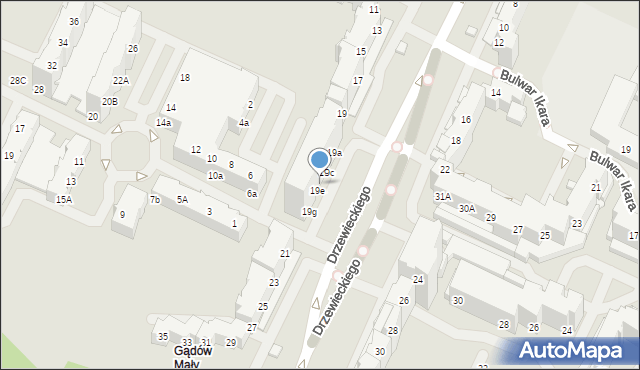 Wrocław, Drzewieckiego Stefana, 19d, mapa Wrocławia