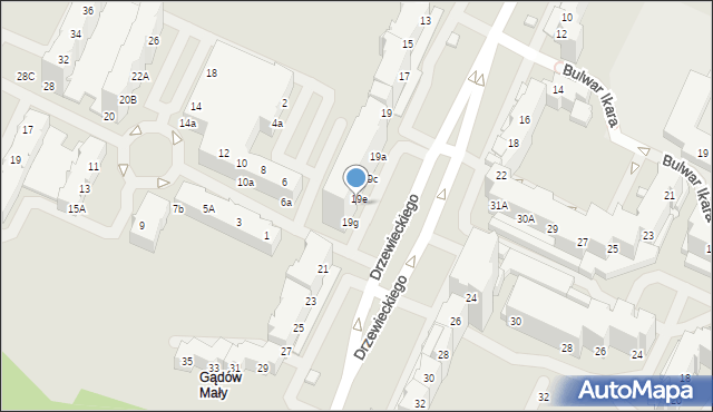 Wrocław, Drzewieckiego Stefana, 19f, mapa Wrocławia