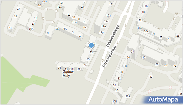Wrocław, Drzewieckiego Stefana, 23, mapa Wrocławia