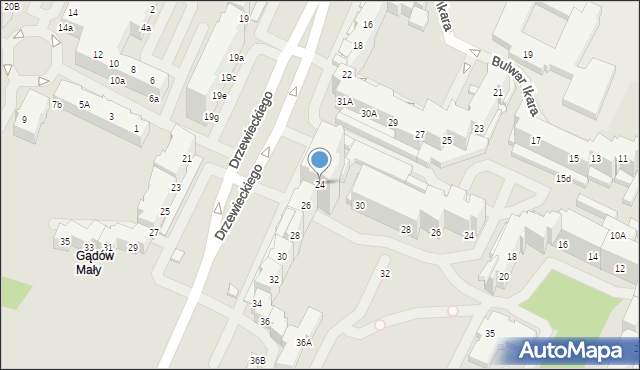 Wrocław, Drzewieckiego Stefana, 24, mapa Wrocławia