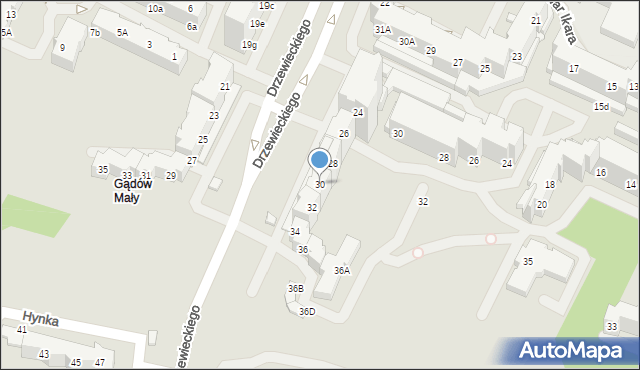 Wrocław, Drzewieckiego Stefana, 30, mapa Wrocławia