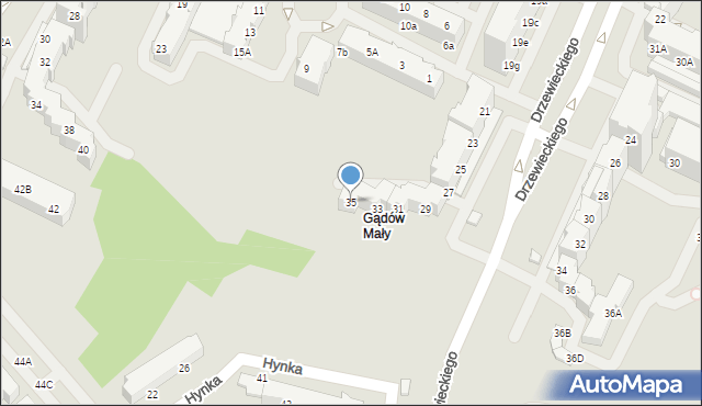 Wrocław, Drzewieckiego Stefana, 35, mapa Wrocławia