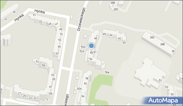 Wrocław, Drzewieckiego Stefana, 52, mapa Wrocławia