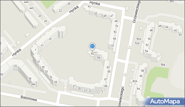 Wrocław, Drzewieckiego Stefana, 61, mapa Wrocławia