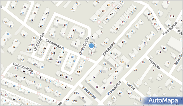 Wrocław, Drohobycka, 1, mapa Wrocławia