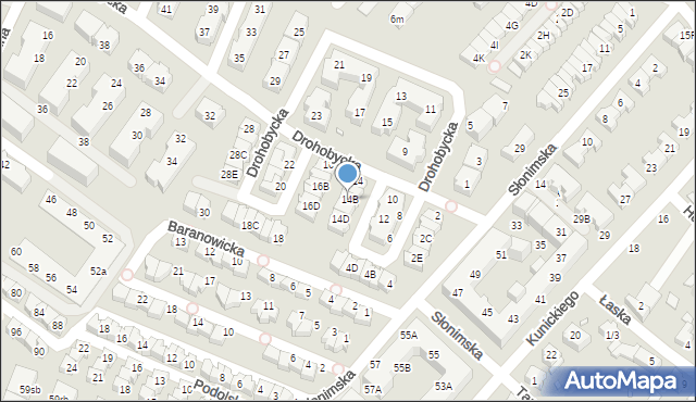 Wrocław, Drohobycka, 14B, mapa Wrocławia