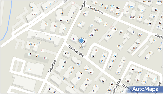 Wrocław, Drohobycka, 45, mapa Wrocławia