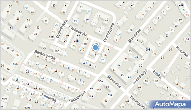 Wrocław, Drohobycka, 6, mapa Wrocławia