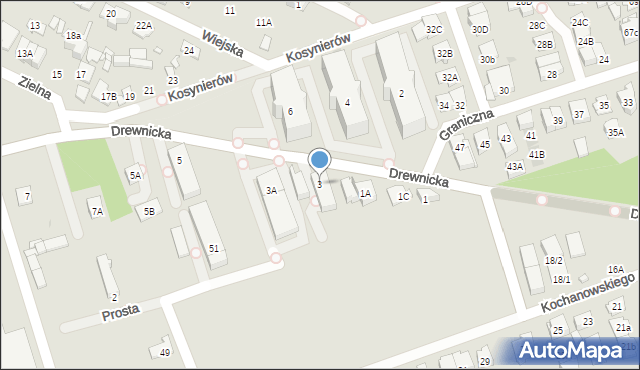 Ząbki, Drewnicka, 3, mapa Ząbki