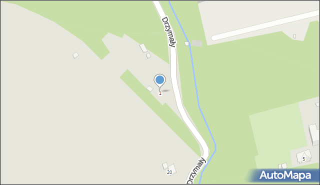 Zabrze, Drzymały Wojciecha, 1, mapa Zabrza