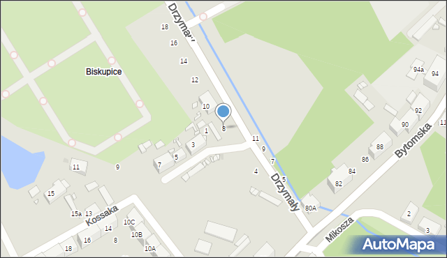 Zabrze, Drzymały Wojciecha, 8, mapa Zabrza