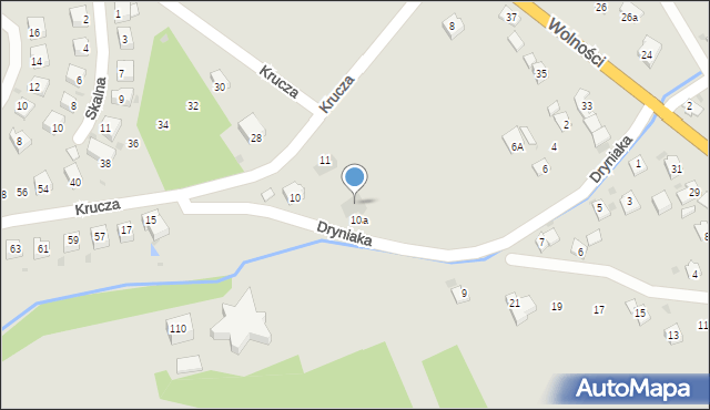 Zagórz, Dryniaka Eugeniusza, ks., 18, mapa Zagórz