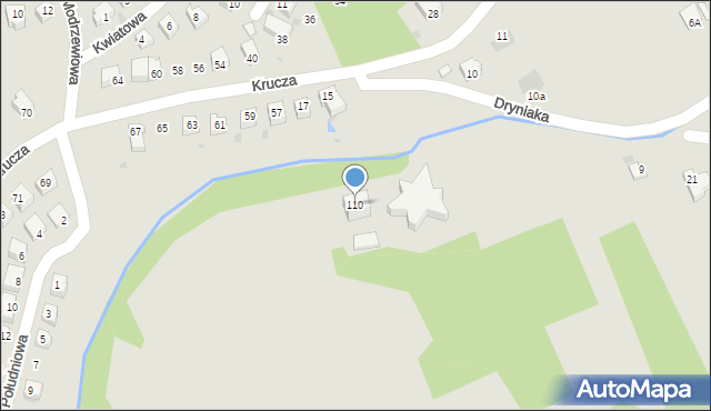 Zagórz, Dryniaka Eugeniusza, ks., 9, mapa Zagórz