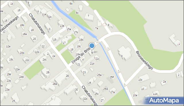 Zakopane, Droga do Bristolu, 6, mapa Zakopanego