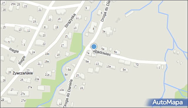 Zakopane, Droga do Daniela, 7, mapa Zakopanego
