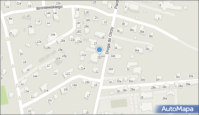 Zakopane, Droga do Olczy, 21c, mapa Zakopanego