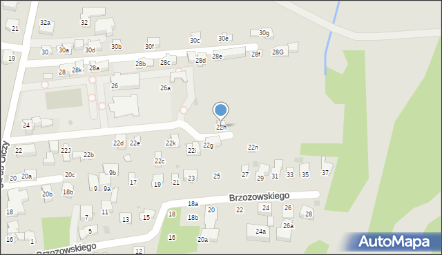 Zakopane, Droga do Olczy, 22h, mapa Zakopanego
