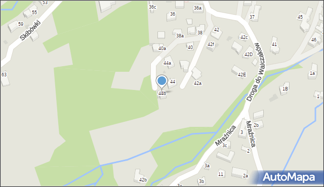 Zakopane, Droga do Walczaków, 44b, mapa Zakopanego