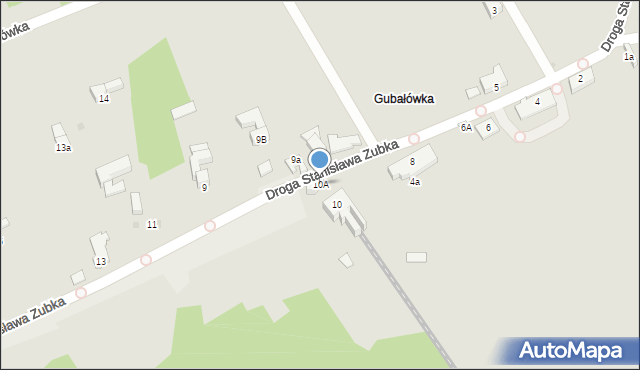 Zakopane, Droga Stanisława Zubka, 10A, mapa Zakopanego