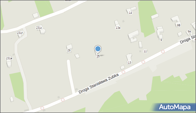 Zakopane, Droga Stanisława Zubka, 15, mapa Zakopanego