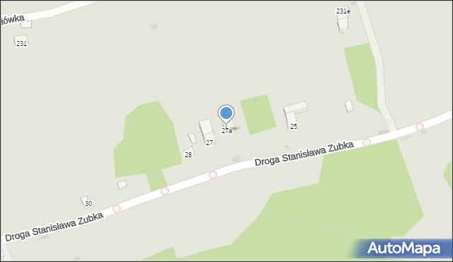 Zakopane, Droga Stanisława Zubka, 27a, mapa Zakopanego