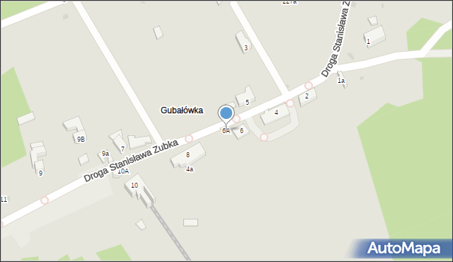 Zakopane, Droga Stanisława Zubka, 6A, mapa Zakopanego