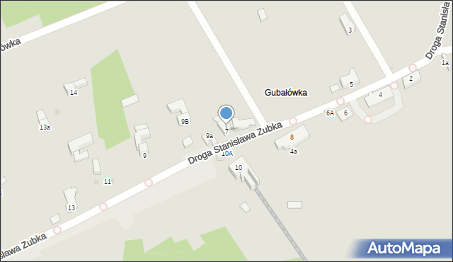 Zakopane, Droga Stanisława Zubka, 7, mapa Zakopanego