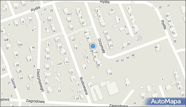 Zamość, Drzymały Michała, 28, mapa Zamościa