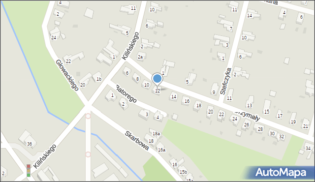 Żary, Drzymały, 12, mapa Żary