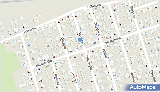 Zduńska Wola, Drwęcka, 1, mapa Zduńska Wola