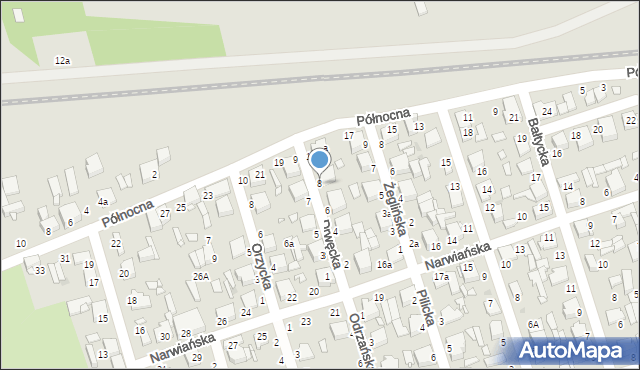 Zduńska Wola, Drwęcka, 8, mapa Zduńska Wola