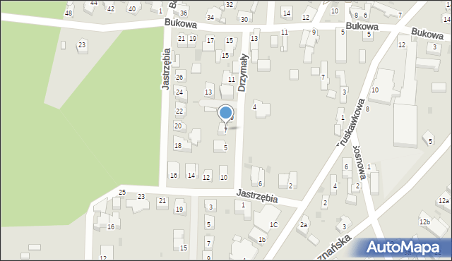 Zielona Góra, Drzymały Michała, 7, mapa Zielona Góra