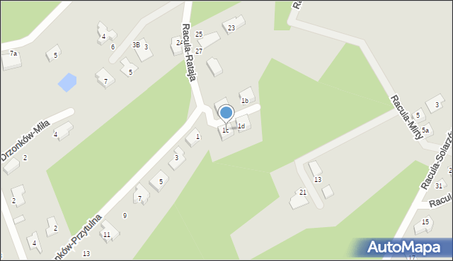 Zielona Góra, Drzonków-Przytulna, 1c, mapa Zielona Góra