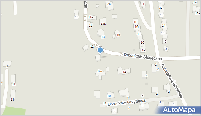 Zielona Góra, Drzonków-Słoneczna, 12b, mapa Zielona Góra