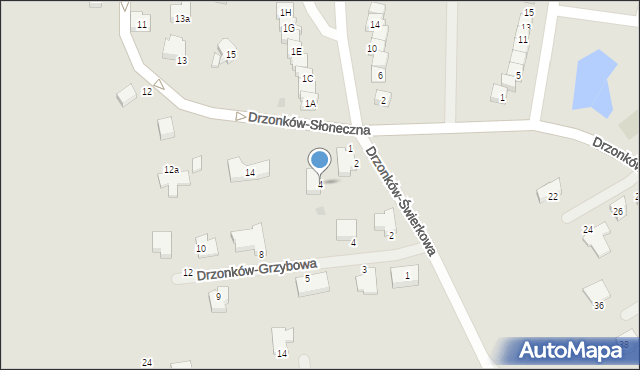 Zielona Góra, Drzonków-Świerkowa, 4, mapa Zielona Góra