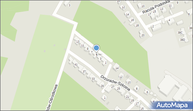 Zielona Góra, Drzonków-Szermiercza, 5, mapa Zielona Góra