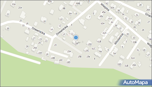 Zielonka, Drewnicka, 13A, mapa Zielonka