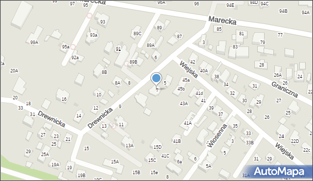 Zielonka, Drewnicka, 7, mapa Zielonka